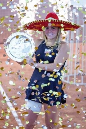 WTA, Tennis Damen QUERETARO OPEN 125 WTA QUERETARO OPEN 125 BEJLEK VS SCOTT 26102025 QUERETARO, QUERETARO, MEXICO. Action photo of czech Sara Bejlek, champion of the tournanent during day 6 of the WTA Queretaro Open 125, held a the Club Campestre de Queretaro against Katrina Scott of the USA. Foto de accion de la chequia Sara Bejlek, campena del torneo durante el dia 6 del WTA Queretaro Open 125, celebrado en el Club Campestre de Queretaro en contra de Katrina Scott de Estados Unidos. PHOTO BY IMAGENSHOP AGENCIA FOTOGRAFICA QUERETARO QUERETARO MEXICO Copyright: xIMAGENSHOPxAGENCIAxFOTOGRAFICAx
