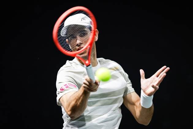 October 27, 2025, Paris, France, France: Nuno BORGES of Portugal during the first day of the Rolex Paris Masters 1000 tennis tournament at La Defense Arena on October 27, 2025 in Nanterre near Paris, France. Paris France - ZUMAm308 20251027_zsp_m308_027 Copyright: xMatthieuxMirvillex