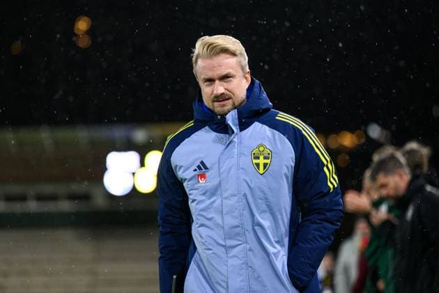 251027 Head coach Pierre Fondin of Sweden ahead of the International Friendly, Länderspiel, Nationalmannschaft under-23 football match between Sweden and Germany on October 27, 2025 in Malmö. Photo: Christoffer Borg Mattisson BILDBYRAN COP 261 CB0483 fotboll football soccer fotball u23 under 23 sverige sweden germany dam bbeng landslag Copyright: CHRISTOFFERxBORGxMATTISSON BB251027CB032