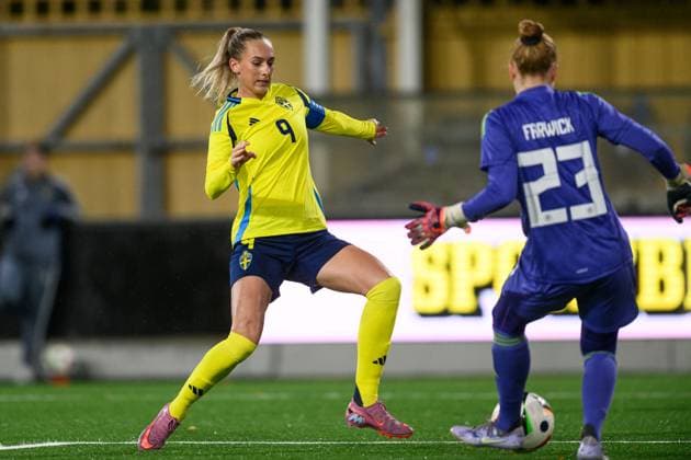 251027 Ellen Wangerheim of Sweden during the International Friendly, Länderspiel, Nationalmannschaft under-23 football match between Sweden and Germany on October 27, 2025 in Malmö. Photo: Christoffer Borg Mattisson BILDBYRAN COP 261 CB0483 fotboll football soccer fotball u23 under 23 sverige sweden germany dam bbeng landslag Copyright: CHRISTOFFERxBORGxMATTISSON BB251027CB039