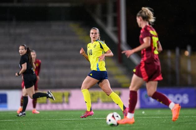 251027 Lisa Björk of Sweden during the International Friendly, Länderspiel, Nationalmannschaft under-23 football match between Sweden and Germany on October 27, 2025 in Malmö. Photo: Christoffer Borg Mattisson BILDBYRAN COP 261 CB0483 fotboll football soccer fotball u23 under 23 sverige sweden germany dam bbeng landslag Copyright: CHRISTOFFERxBORGxMATTISSON BB251027CB040