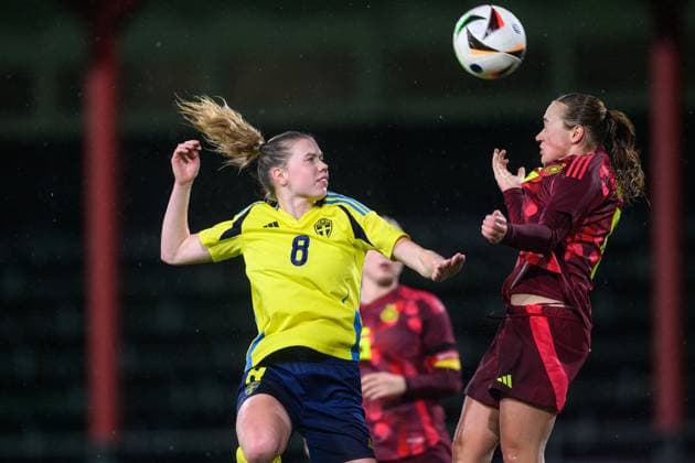 251027 Bea Sprung of Sweden during the International Friendly, Länderspiel, Nationalmannschaft under-23 football match between Sweden and Germany on October 27, 2025 in Malmö. Photo: Christoffer Borg Mattisson BILDBYRAN COP 261 CB0483 fotboll football soccer fotball u23 under 23 sverige sweden germany dam bbeng landslag Copyright: CHRISTOFFERxBORGxMATTISSON BB251027CB052