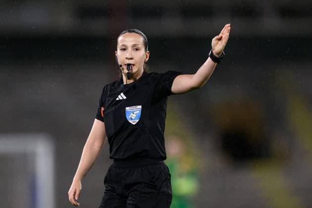251027 Referee Selma Griberg during the International Friendly, Länderspiel, Nationalmannschaft under-23 football match between Sweden and Germany on October 27, 2025 in Malmö. Photo: Christoffer Borg Mattisson BILDBYRAN COP 261 CB0483 fotboll football soccer fotball u23 under 23 sverige sweden germany dam bbeng landslag sverige sweden tyskland germany Copyright: CHRISTOFFERxBORGxMATTISSON BB251027CB067