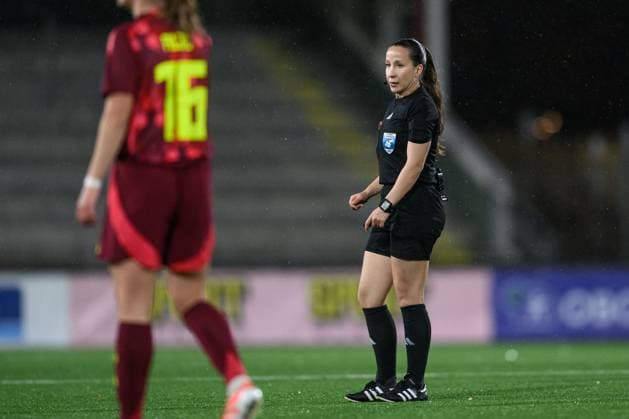 251027 Referee Selma Griberg during the International Friendly, Länderspiel, Nationalmannschaft under-23 football match between Sweden and Germany on October 27, 2025 in Malmö. Photo: Christoffer Borg Mattisson BILDBYRAN COP 261 CB0483 fotboll football soccer fotball u23 under 23 sverige sweden germany dam bbeng landslag sverige sweden tyskland germany Copyright: CHRISTOFFERxBORGxMATTISSON BB251027CB069