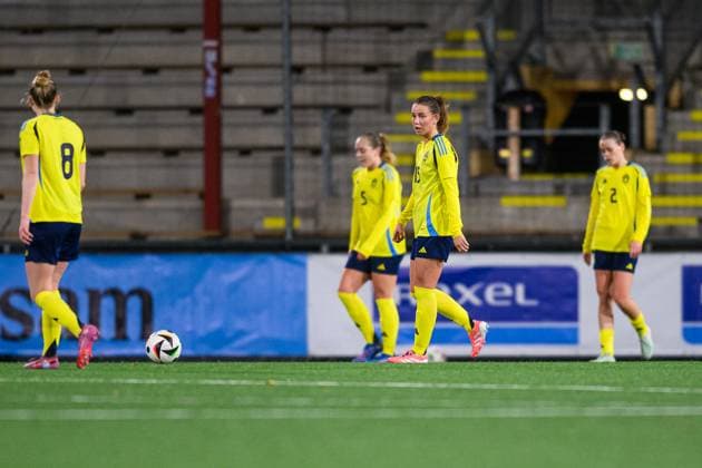251027 Elsa Pelgander of Sweden looks dejected after 0-2 during the International Friendly, Länderspiel, Nationalmannschaft under-23 football match between Sweden and Germany on October 27, 2025 in Malmö. Photo: Christoffer Borg Mattisson BILDBYRAN COP 261 CB0483 fotboll football soccer fotball u23 under 23 sverige sweden germany dam bbeng landslag depp Copyright: CHRISTOFFERxBORGxMATTISSON BB251027CB078