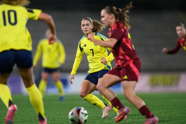 251027 Johanna Renmark of Sweden during the International Friendly, Länderspiel, Nationalmannschaft under-23 football match between Sweden and Germany on October 27, 2025 in Malmö. Photo: Christoffer Borg Mattisson BILDBYRAN COP 261 CB0483 fotboll football soccer fotball u23 under 23 sverige sweden germany dam bbeng landslag sverige sweden tyskland germany Copyright: CHRISTOFFERxBORGxMATTISSON BB251027CB114