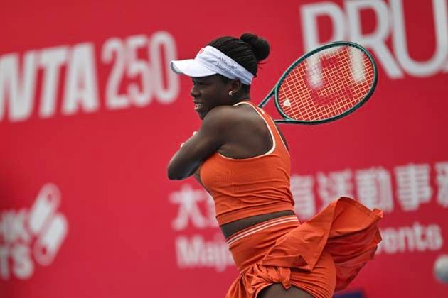 Hong Kong Tennis Open - Day 4 Canadian tennis player Victoria Mboko during a match at the Hong Kong Tennis Open on October 28, 2025 in Hong Kong. (Photo by Kobe Li Nexpher Images) Hong Kong