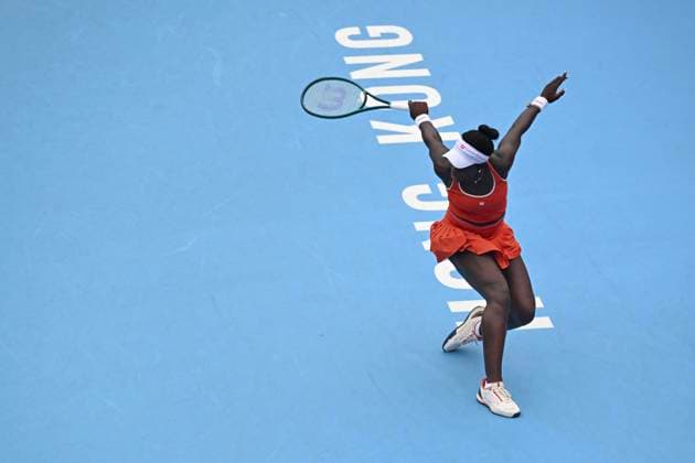 Hong Kong Tennis Open - Day 4 Canadian tennis player Victoria Mboko during a match at the Hong Kong Tennis Open on October 28, 2025 in Hong Kong. (Photo by Kobe Li Nexpher Images) Hong Kong