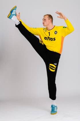 Muenchen: Handball DHB - 25 26 - Deutschland - Fotoshooting Torhueter David Späth David Spaeth (Deutschland) Muenchen Bayern Deutschland