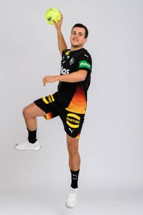 Muenchen: Handball DHB - 25 26 - Deutschland - Fotoshooting Tim Freihöfer Freihoefer (Deutschland) Muenchen Bayern Deutschland
