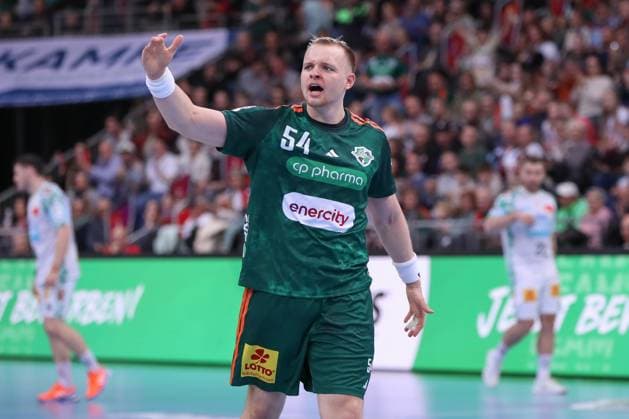 26.10.2025, xgox, Handball - Daikin HBL, TSV Hannover-Burgdorf - SC Magdeburg emspor, v.l. Justus Fischer (Hannover, 54) Jubel, Torjubel, jubelt ueber das Tor, celebrate the goal, celebration Hannover