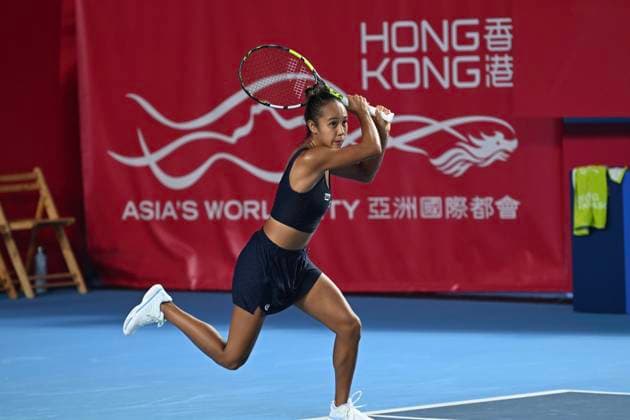 Hong Kong Tennis Open - Day 4 Canadian tennis player Leylah Fernandez during a match at the Hong Kong Tennis Open on October 28, 2025 in Hong Kong. (Photo by Kobe Li Nexpher Images) Hong Kong