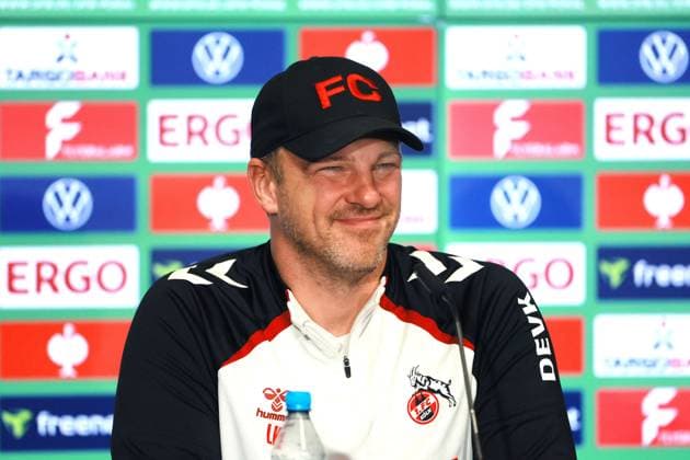 1. FC Köln DFB Pokal, 1. FC Köln, Pressekonferenz zum Pokalspiel gegen Bayern München, Lukas Kwasniok (1. FC Köln). 28.10.2025, Bild: