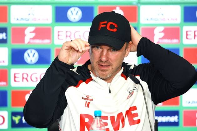 1. FC Köln DFB Pokal, 1. FC Köln, Pressekonferenz zum Pokalspiel gegen Bayern München, Lukas Kwasniok (1. FC Köln). 28.10.2025, Bild: