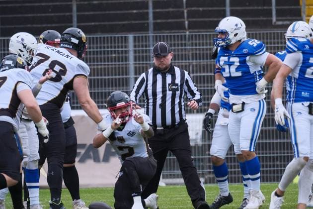 28.10.2025 xkhx Krefeld Grotenburg-Stadion American-Football-Europameisterschaft 2025 Italien - Deutschland Kai Michael Hunter (2, GER)
