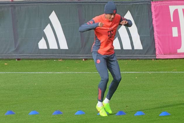 Jamal Musiala, beim Reha-Training, nach Wadenbeinbruch, Sprunggelenksluxation, Fussball FC Bayern München Training an der Säbenerstrasse 28.10.2025 FOTO: Mladen Lackovic LakoPress