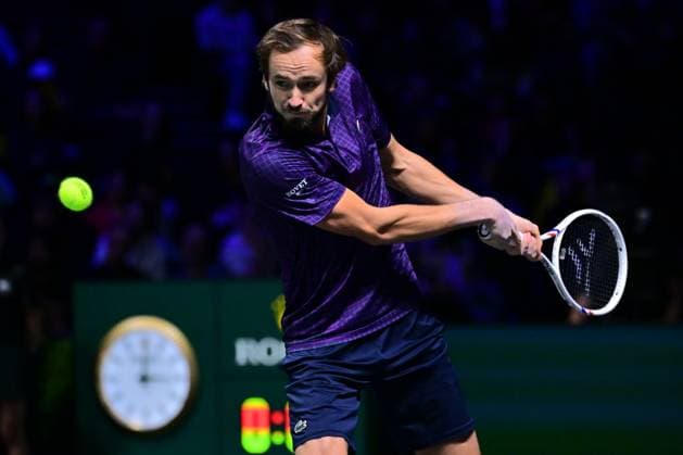 TENNIS : Rolex Paris Masters - Paris - 28 10 2025 Daniil MEDVEDEV ( Russia ) during the Rolex Paris Masters at Paris La Defense Arena on October 28, 2025 in Nanterre, France. (Photo by Federico Pestellini PSNewz ) ParisFrance  Copyright: xFedericoxPestellinix
