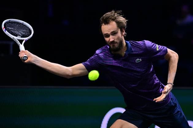 TENNIS : Rolex Paris Masters - Paris - 28 10 2025 Daniil MEDVEDEV ( Russia ) during the Rolex Paris Masters at Paris La Defense Arena on October 28, 2025 in Nanterre, France. (Photo by Federico Pestellini PSNewz ) ParisFrance  Copyright: xFedericoxPestellinix