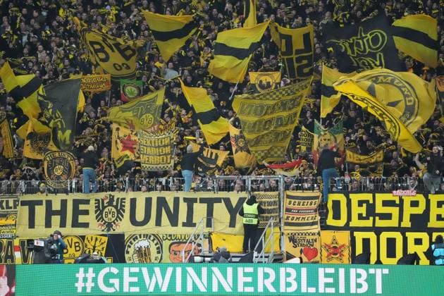 Gewinner bleibt - Motto der Dortmunder Fans im DFB Pokal - Frankfurt 28.10.2025: Eintracht Frankfurt vs. Borussia Dortmund, Deutsche Bank Park, 2. Runde DFB-Pokal
