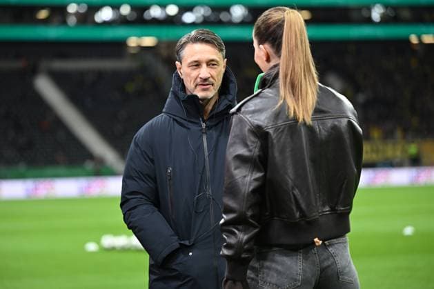 Fußball DFB-Pokal 2. Hauptrunde Eintracht Frankfurt - Borussia Dortmund am 28.10.2025 im Deutsche Bank Park in Frankfurt Niko Kovac ( Trainer Cheftrainer Dortmund ) DFL regulations prohibit any use of photographs as image sequences and or quasi-video.