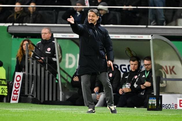 Niko Kovac (Dortmund, Trainer) gestikuliert, GER, Eintracht Frankfurt vs Borussia Dortmund Fussball DFB Pokal, 2. Runde, Saison 2025 2026, 28.10.2025. DFB regulations prohibit any use of photographs as image sequences and or quasi-video GER, Eintracht Frankfurt vs Borussia Dortmund Fussball DFB Pokal, 2. Runde, Saison 2025 2026, 28.10.2025. Frankfurt am Main Copyright: xEibner-Pressefoto FlorianxWiegandx EP_FWD