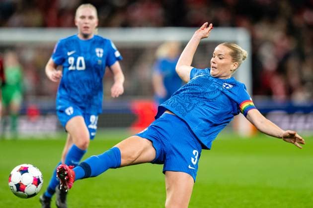 Denmark v Finland, UEFA Nations League Women, Copenhagen, Denmark Copenhagen, Denmark. 28th, October 2025. Eva Nystr0m (3) of Finland seen during the UEFA Nations League match between Denmark and Finland at Parken in Copenhagen. Denmark, Copenhagen  Copyright: xGonzalesxPhoto TobiasxJorgensenx