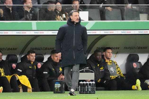 Trainer Niko Kovac (Borussia Dortmund, BVB) regt sich auf - Frankfurt 28.10.2025: Eintracht Frankfurt vs. Borussia Dortmund, Deutsche Bank Park, 2. Runde DFB-Pokal