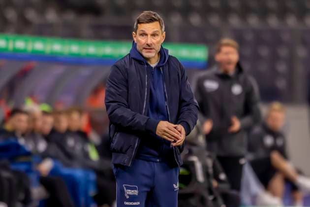 Berlin, Deutschland 28. Oktober 2025: DFB Pokal - 2025 2026 - Hertha BSC Berlin vs. SV Elversberg Im Bild: Trainer Stefan Leitl (Hertha) DFB regulations prohibit any use of photographs as image sequences and or quasi-video. Olympiastadion Berlin Copyright: xFotostandx xSchäferx