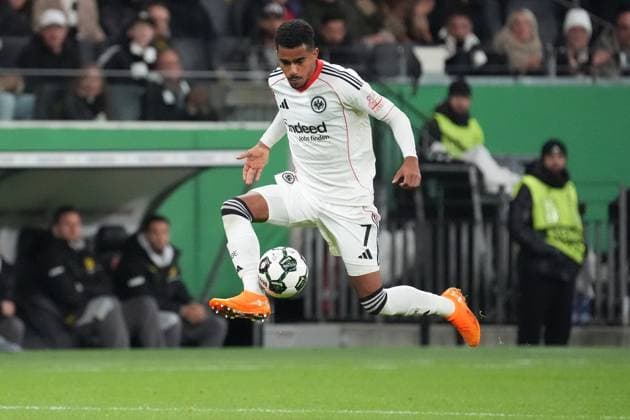 Ansgar Knauff (Eintracht Frankfurt, 07) - Frankfurt 28.10.2025: Eintracht Frankfurt vs. Borussia Dortmund, Deutsche Bank Park, 2. Runde DFB-Pokal