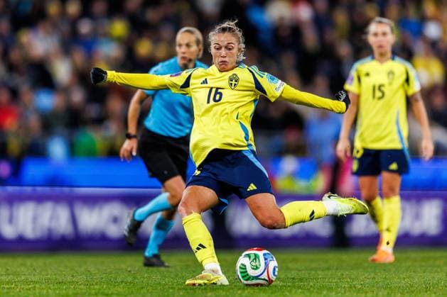 251028 Filippa Angeldahl of Sweden during the Women s Nations League semifinal between Sweden and Spain on October 28, 2025 in Gothenburg. Photo: Michael Erichsen BILDBYRAN COP 89 MI0896 fotboll football soccer fotball nations league uefa womens nations league semifinal semifinals sverige sweden spanien spain dam bbeng Copyright: MICHAELxERICHSEN BB251028MI057