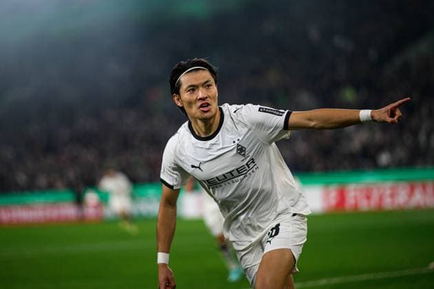 MOENCHENGLADBACH, GERMANY - 28 OCTOBER, 2025: Shuto Machino - The football match of Germany Cup DFB Pokal Borussia Moenchengladbach vs Karlsruher SC at Borussia Park.  Copyright: xVitaliixKliuievx