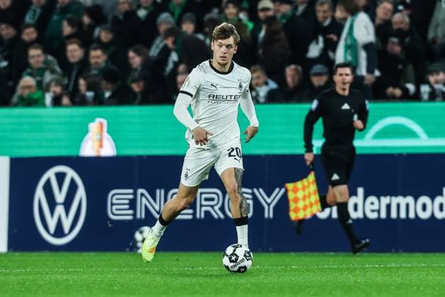 Fussball, DFB-Pokal Saison 2025 2026 2. Runde Borussia Mönchengladbach - Karlsruher SC 28.10.2025, BORUSSIA-PARK Luca Netz (Borussia Mönchengladbach, 20) Mönchengladbach BORUSSIA-PARK Nordrhein-Westfalen Deutschland