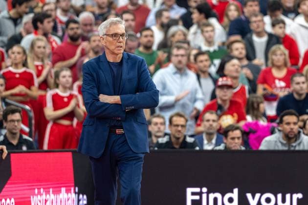 Chefcoach Gordon Herbert (FC Bayern Basketball), FC Bayern Basketball vs. Real Madrid, EuroLeague 7. Spieltag, 28.10.2025 Muenchen Bayern Deutschland