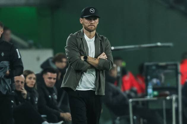 Fussball, DFB-Pokal Saison 2025 2026 2. Runde Borussia Mönchengladbach - Karlsruher SC 28.10.2025, BORUSSIA-PARK Eugen Polanski (Trainer Borussia Mönchengladbach) Mönchengladbach BORUSSIA-PARK Nordrhein-Westfalen Deutschland