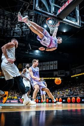 Basketball Berlin 28.10.2025 Saison 2025 2026 Basketball Champions League (BCL) Alba Berlin - ERA Basketball Nymburk Justin Bean (Alba Berlin, No.34)