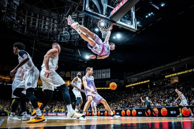 Basketball Berlin 28.10.2025 Saison 2025 2026 Basketball Champions League (BCL) Alba Berlin - ERA Basketball Nymburk Justin Bean (Alba Berlin, No.34)