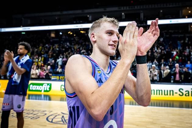 Basketball Berlin 28.10.2025 Saison 2025 2026 Basketball Champions League (BCL) Alba Berlin - ERA Basketball Nymburk Sam Griesel (Alba Berlin, No.05)