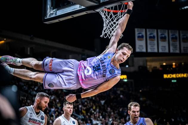 Basketball Berlin 28.10.2025 Saison 2025 2026 Basketball Champions League (BCL) Alba Berlin - ERA Basketball Nymburk Justin Bean (Alba Berlin, No.34) *** Basketball Berlin 28 10 2025 Season 2025 2026 Basketball Champions League BCL Alba Berlin ERA Basketball Nymburk Justin Bean Alba Berlin, No 34
