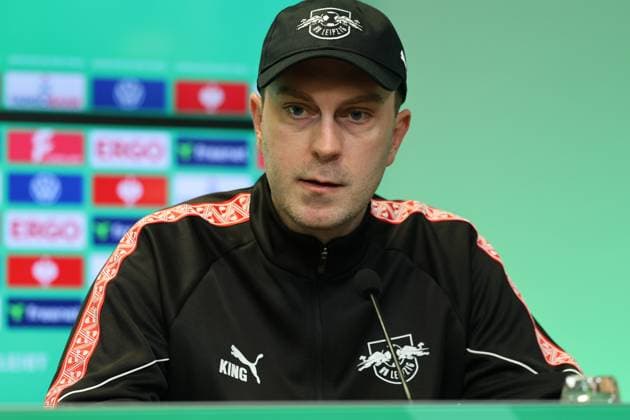Trainer: Ole Werner (Leipzig) Fussball DFB-Pokal 2. Hauptrunde 2025 2026 FC Energie Cottbus - RB Leipzig