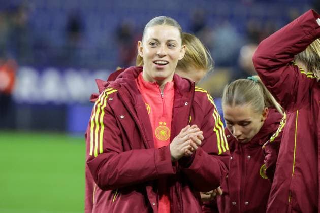 Caen, Frankreich 28. Oktober 2025: UEFA Nations League Women - 2025 2026 - Frankreich vs. Deutschland Im Bild: Torhüterin Rafaela Borggräfe Borggraefe (Deutschland) beim Abschlussjubel nach dem Sieg gegen Frankreich und damit im Finale der UEFA Women™s Nations League Stade Michel-dÂ Ornano Copyright: xFotostandx xFantinix