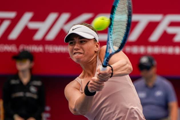 Hong Kong Tennis Open - Day 5 Slovak tennis player Viktoria Morvayoba during a match at the Hong Kong Tennis Open on October 29, 2025 in Hong Kong. (Photo by Vernon Yuen Nexpher Images) Hong Kong