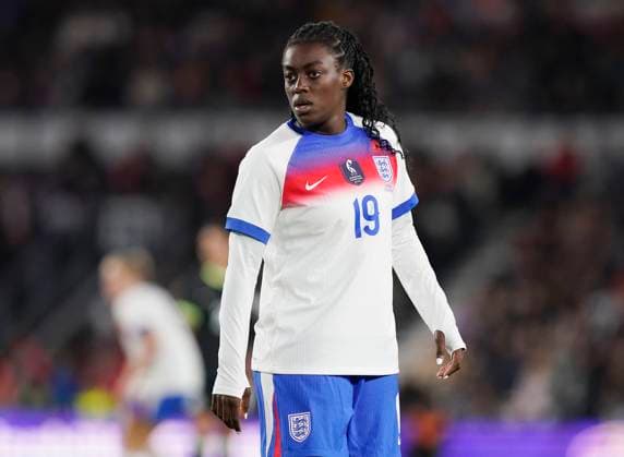 Derby, England, 28th October 2025. Michelle Agyemang of England during the England Women vs Australia International Friendly, Länderspiel, Nationalmannschaft match at Pride Park Stadium, Derby. Picture credit should read: Andrew Yates Sportimage EDITORIAL USE ONLY. No use with unauthorised audio, video, data, fixture lists, club league logos or live services. Online in-match use limited to 120 images, no video emulation. No use in betting, games or single club league player publications. SPI_072_AY_ENGLAND_AUS SPI-4245-0072