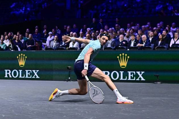 TENNIS : Rolex Paris Masters - Paris - 29 10 2025 Arthur Rinderknech ( France ) during the Rolex Paris Masters at Paris La Defense Arena on October 29, 2025 in Nanterre, France. (Photo by Federico Pestellini PSNewz ) ParisFrance  Copyright: xFedericoxPestellinix