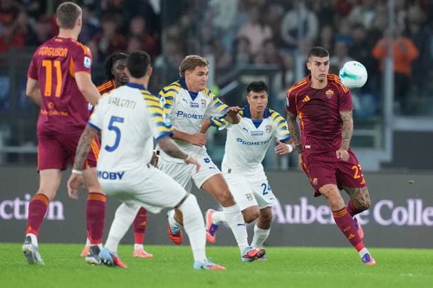 Roma™s Gianluca Mancini during the Serie A EniLive soccer match between Roma and Parma at the Rome s Olympic stadium, Italy - Wednesday October 29, 2025 - Soccer ( Photo by Alfredo Falcone LaPresse )  Copyright: xAlfredoxFalcone LaPressex