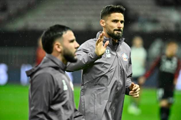 FOOTBALL : OGC Nice vs LOSC Lille - ligue 1 - 29 10 25 Lille s forward 9 Olivier Giroud during the French L1 2025-2026 season football match between OGC Nice and LOSC Lille at Louis II stadium of Monaco, south France, on October 29, 2025. NICEFrance  Copyright: xfredxDIDES psnewzx