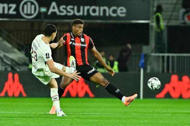 FOOTBALL : OGC Nice vs LOSC Lille - ligue 1 - 29 10 25 Nice™s defender 33 Antoine Mendy during the French L1 2025-2026 season football match between OGC Nice and LOSC Lille at Louis II stadium of Monaco, south France, on October 29, 2025. NICEFrance  Copyright: xfredxDIDES psnewzx