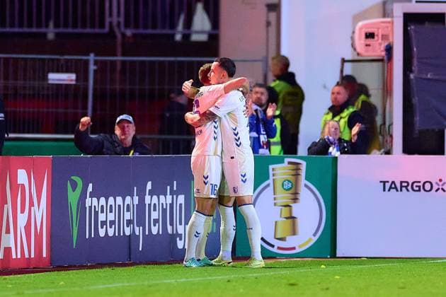 Freude ueber den Treffer zum 0:2 bei Marcus Mathisen (1. FC Magdeburg, 16) GER, FV Illertissen 1921 e.V. vs 1. FC Magdeburg, Fussball, Herren DFB Pokal, 2. Runde, Saison 2025 2026, 29.10.2025 GER, FV Illertissen 1921 e.V. vs 1. FC Magdeburg, Fussball, Herren DFB Pokal, 2. Runde, Saison 2025 2026, 29.10.2025 Illertissen Copyright: xEibner-Pressefoto GeraldxOelze-dexStoppanyx EP_ODS