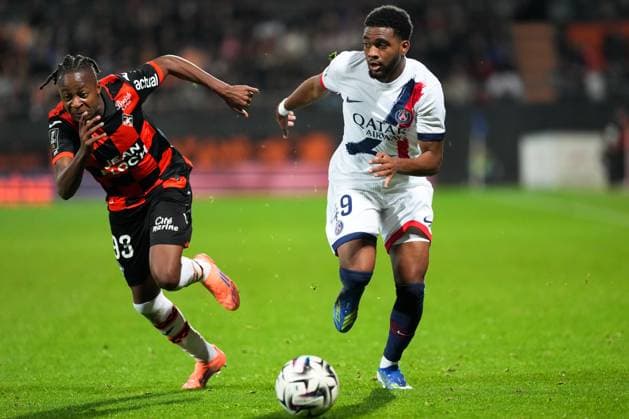 FC Lorient v Paris Saint-Germain - Ligue 1 McDonald s 2025 2026 93 Joel MVUKA (fcl) - 49 Ibrahim MBAYE (psg) during the Ligue 1 McDonald s match between Lorient and Paris at Stade du Moustoir on October 29, 2025 in Lorient, France. ( Lorient France  Copyright: xFEPx 776348176
