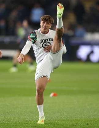 Goncalo Franco of Swansea City warms up Swansea City v Manchester City, EFL Carabao Cup, Fourth Round, Football, Swansea.com Stadium, Swansea, UK - 29 Oct 2025Swansea Swansea.com Stadium United Kingdom EDITORIAL USE ONLY No use with unauthorised audio, video, data, fixture lists, club league logos or live services. Online in-match use limited to 120 images, no video emulation. No use in betting, games or single club league player publications. Copyright: xKieranxMcManus Shutterstockx 15627840r