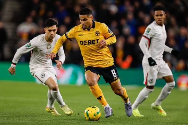 Wolverhampton Wanderers v Chelsea Carabao Cup Joao Gomes of Wolverhampton Wanderers during the Carabao Cup Fourth Round match at Molineux, Wolverhampton UK Newspapers OUT Copyright: xMaxxTomlinsonx FIL-22420-0020